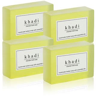 Buy Khadi Natural Herbal Chandan Haldi Soap 125g Set Of 4 Online