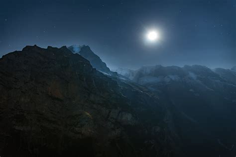 Full Moon Rising Over The Swiss Alps W Flickr
