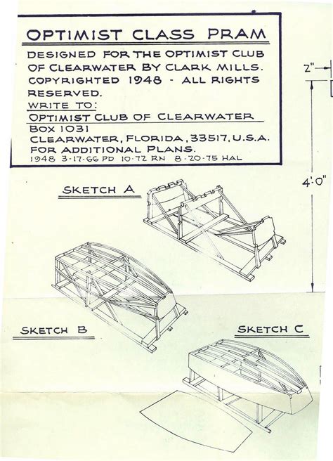 Wooden Optimist Original Clearwater Plans Build Your Own Boat Boat