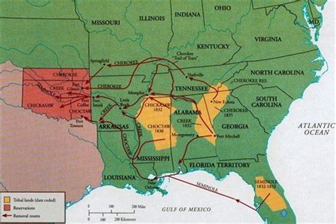 Chickasaw Removal Map Native American Nations Trail Of Tears Native