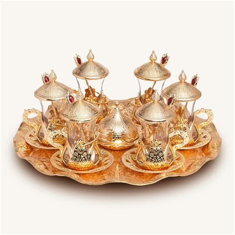 Nasrin Gold Collection Full Tea Set Cc Bazaar