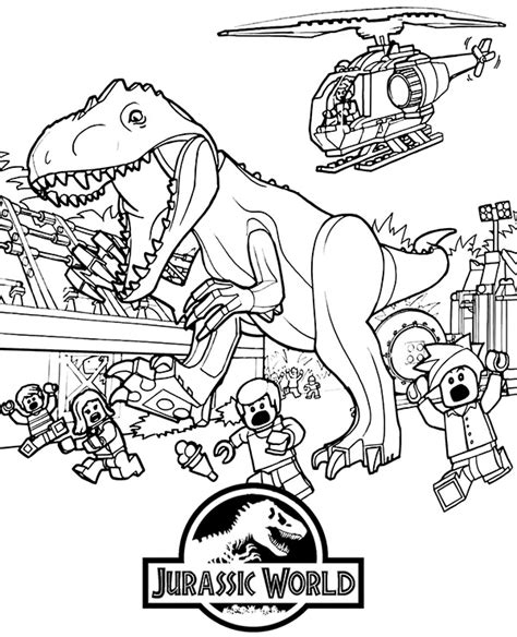 Lego Jurassic World Coloring Sheet