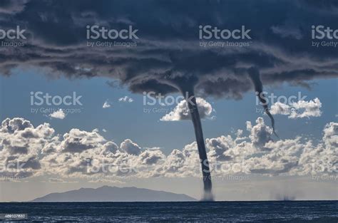 Tornados Over The Mediterranean Sea Stock Photo Download Image Now