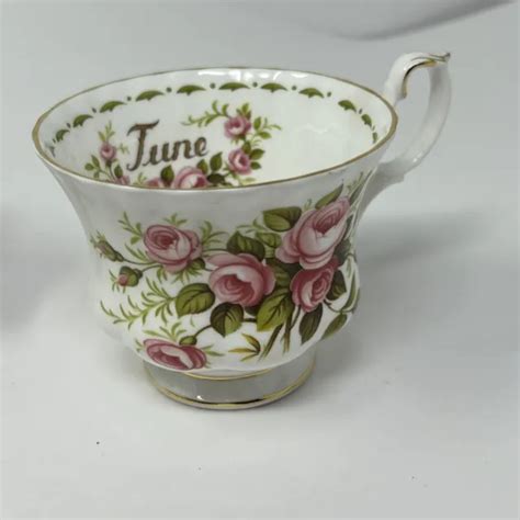 Vintage Royal Albert Roses June Flower Of The Month Cup Only 10 00 Picclick