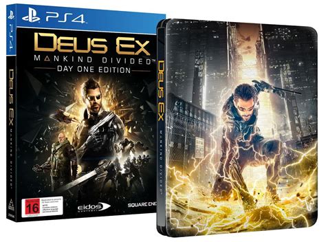 deus ex mankind divided day 1 steelbook edition ps4 buy now at mighty ape nz