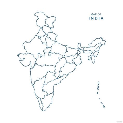 White India Map Vector In Illustrator SVG EPS PNG Download Template Net