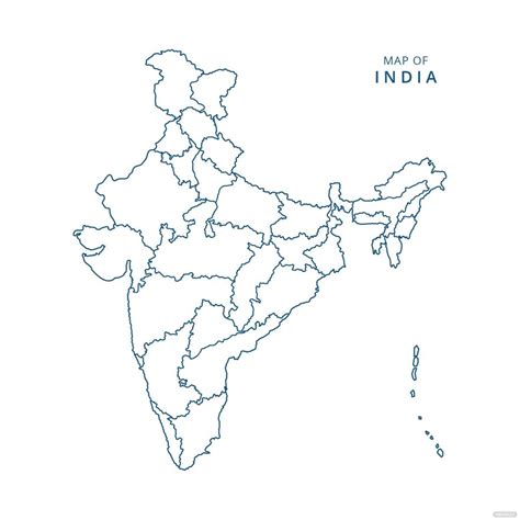 White India Map Vector In Illustrator Svg Eps Png Download Template Net