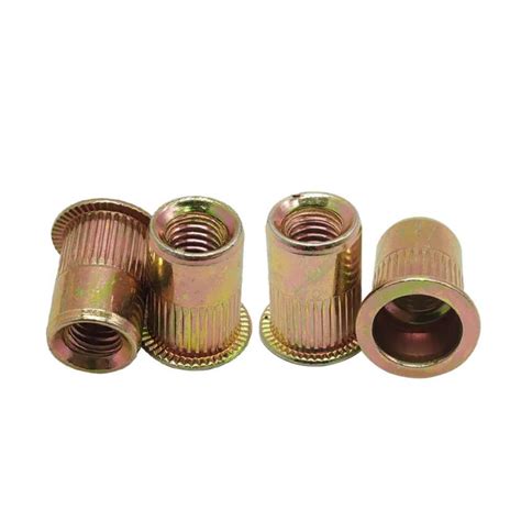 Knurled Body Flat Head Stainless Steel Threaded Inserts Rivet Nuts Aluminum Blind Rivet Nuts