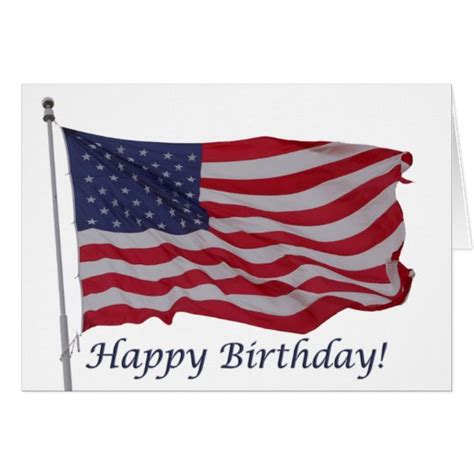 American Flag Birthday Card