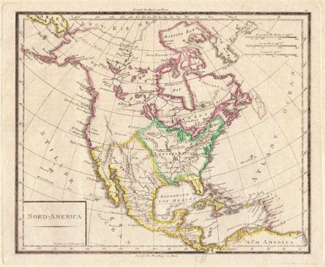 Champion Antique Map Of North America 1820