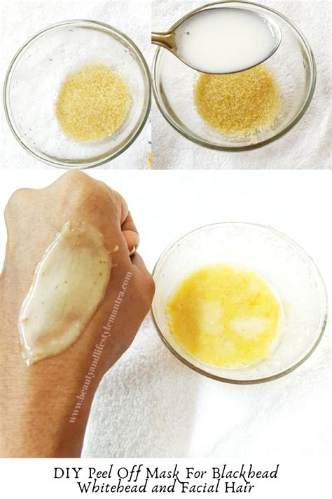 Diy Peel Off Mask For Blackhead Whitehead And Facial Hair Beauty And