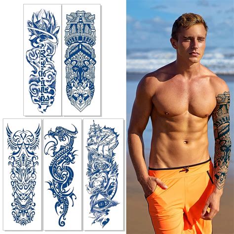 Buy Aresvns Semi Permanent Sleeve Tattoos For Men And Women Realistic Temporary Tattoos Full