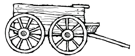 Covered Wagon Coloring Page At Free Printable