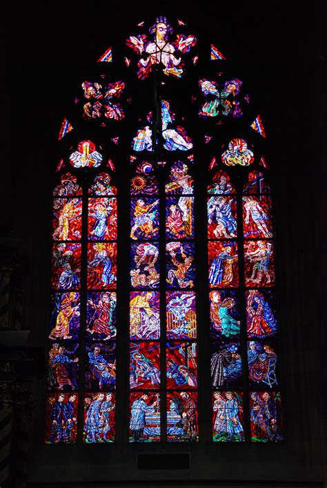 Huge Stained Glass Window In St Vitus Cathedral Cc0photo