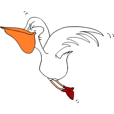 Happy Pelican Flying Free Svg