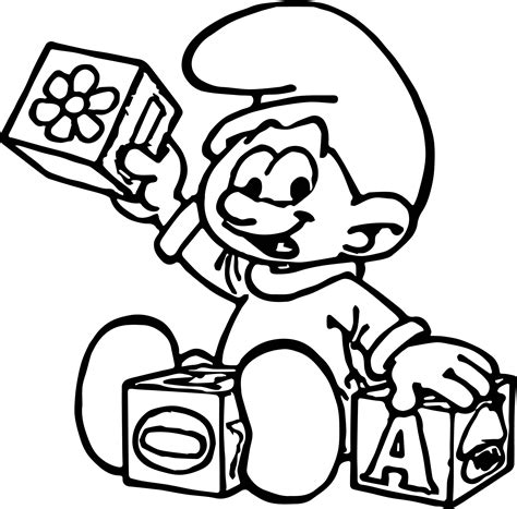 A novel and i don't like where this is going: cool Baby Smurf Playing Toy Coloring Page | Printable ...
