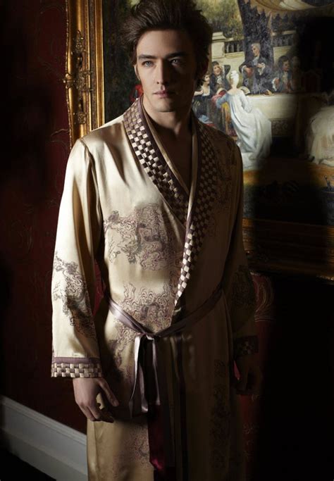 Nwt Luxury Pure 19mm Silk Men Sleepwear Embroidered Kimono Robe 8120 Paradise Silk