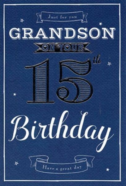 Special Grandson 15th Birthday Card Multi For Sale Online Ebay