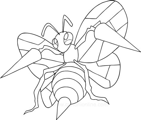 Drawing Beedrill Of The Pokemon Coloring Page Coloring Home