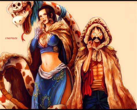 Wallpaper monkey d luffy fanart. Boa Hancock and Monkey D. Luffy | Your daily Anime ...