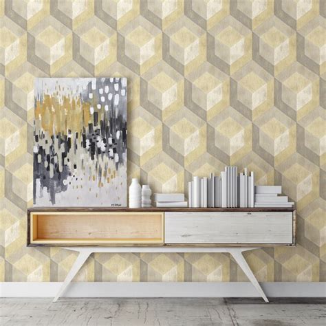 Brewster Wallcovering Reclaimed 564 Sq Ft Honey Non Woven Geometric