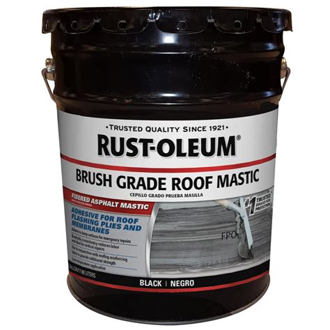 Rust Oleum 475 Gal Brush Grade Mastic Asphalt Roof Coating 347433