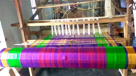 Village Hand Loom Saree Making How To Make Designer Saree On Loom