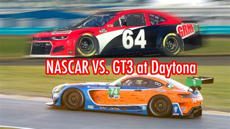 Nascar Vs Mercedes Amg Gt3 On The Daytona Road Course Youtube