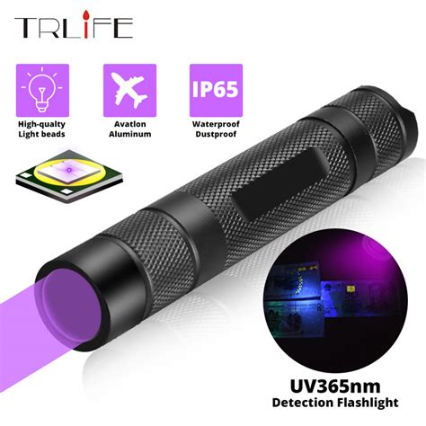 Uv Flashlight 365nm Ultra Violets Mini Ultraviolet Lanterna Ip65