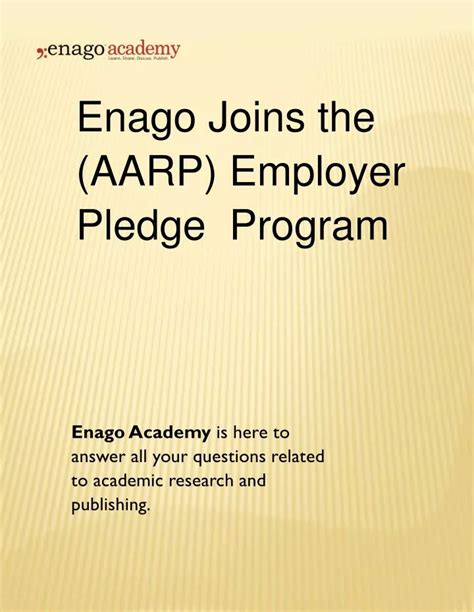 Ppt Enago Joins The Aarp Employer Pledge Program Enago Academy 1