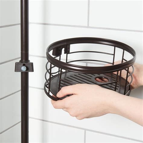 3 Tier Rust Resistant Tension Pole Shower Caddy With Removable Baskets