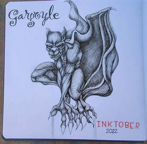 Inktober 2022 Gargoyle By Ssave111 On Deviantart