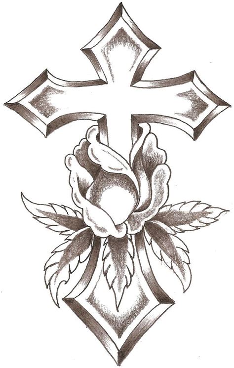 Cross With Flowers Drawing At Explore Collection