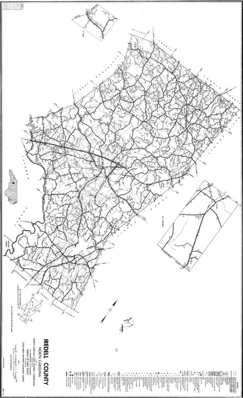 1962 Road Map Of Iredell County North Carolina