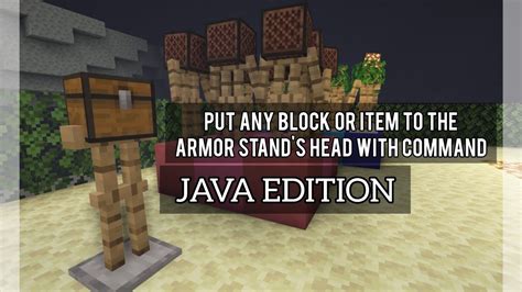 Add Any Block Or Item Into The Armor Stands Head With Command In