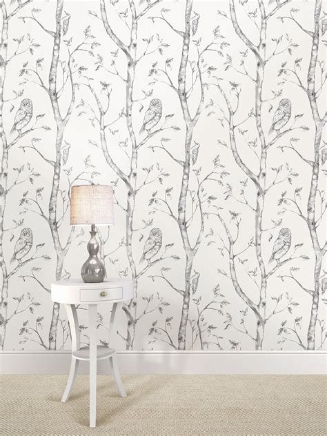 Nuwallpaper Wall Pops Nu1412 Gray Woods Peel And Stick Peel And Stick