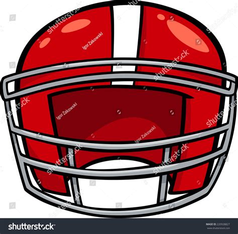 Cartoon Vector Illustration American Football Helmet Stock Vector