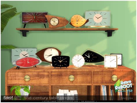 Mid Century Table Clocks By Severinka From Tsr Sims 4 Downloads