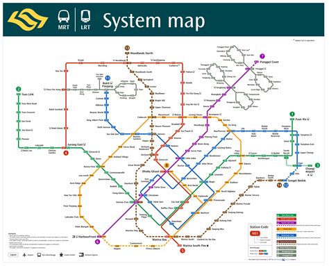 Mrt Network Map As Of November 2017 Land Transport Guru