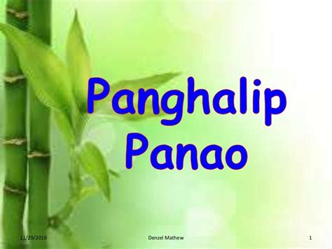 Panghalip Panao Ppt Images And Photos Finder