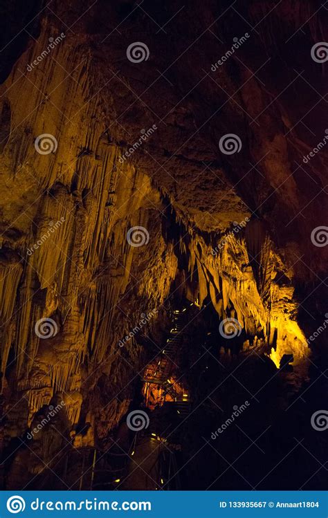 Cave Dim Stone Textureunderground Landscape Of Stalactites Alanya