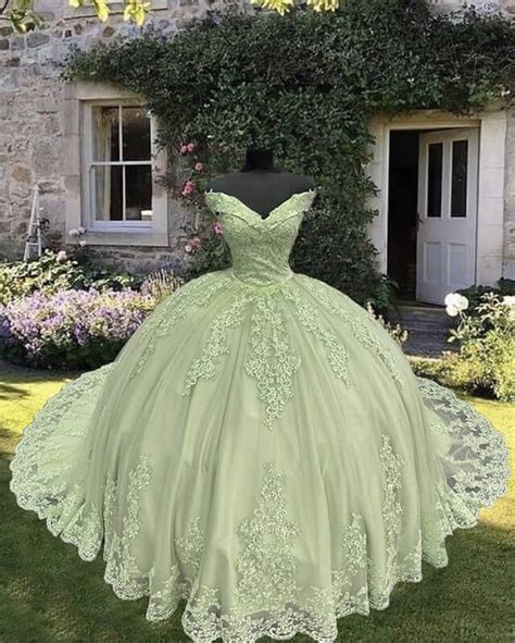 Sage Green Wedding Dress Glam Wedding Dress Sage Green Dress Green Gown Quinceanera Themes