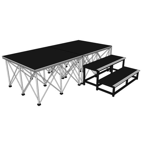 2m X 1m Portable Stage Platforms With 60cm Risers Stage Concepts
