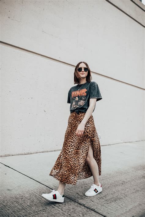 Leopard Skirt Outfit Printed Skirt Outfit Leopard Print Outfits