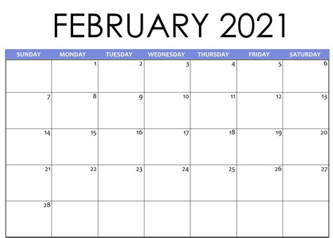 Just click print right from your browser. Blank February 2021 Calendar For Office | Free Printable Calendar Shop
