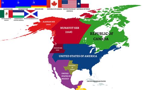 Alternate Map Of America 1965 By Respublika Narodnaya Imaginarymaps