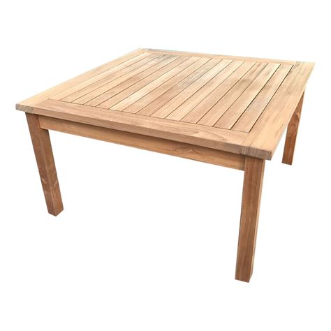 Solid Teak Wood Large Square Coffee Table Garden Outdoor Furniture