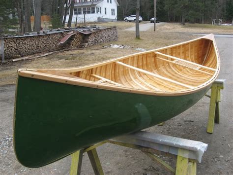 Finely Crafted Handmade Wood Canvas Canoe By Cooscanoeandsnowshoe