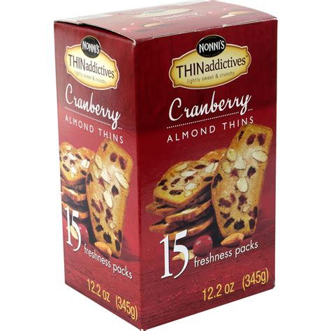 Thinaddictives Cranberry Almond Thins 15 Count 122 Oz