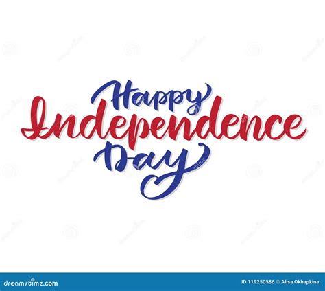 Happy Independence Day Vector Typography Calligraphy Lettering